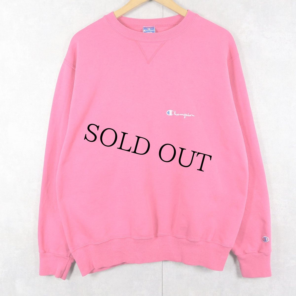 画像1: 90's Champion 青刺繍タグ 中期 USA製 前V ロゴ刺繍スウェット XL (1)