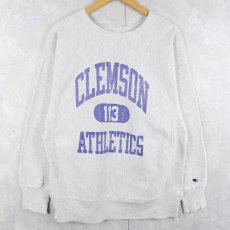 画像1: 90's Champion REVERSE WEAVE "CLEMSON ATHLETICS" プリントスウェット  (1)