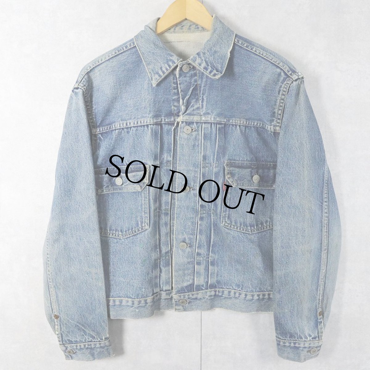 画像1: 50〜60's LEVI'S 507XX 紙パッチ 2nd デニムジャケット (1)