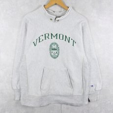 画像1: 80's Champion REVERSE WEAVE USA製 トリコタグ "VERMONT" カットオフスウェット LARGE (1)