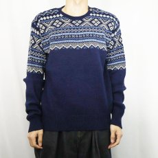画像2: POLO Ralph Lauren ノルディック柄 ウールニットセーター M (2)