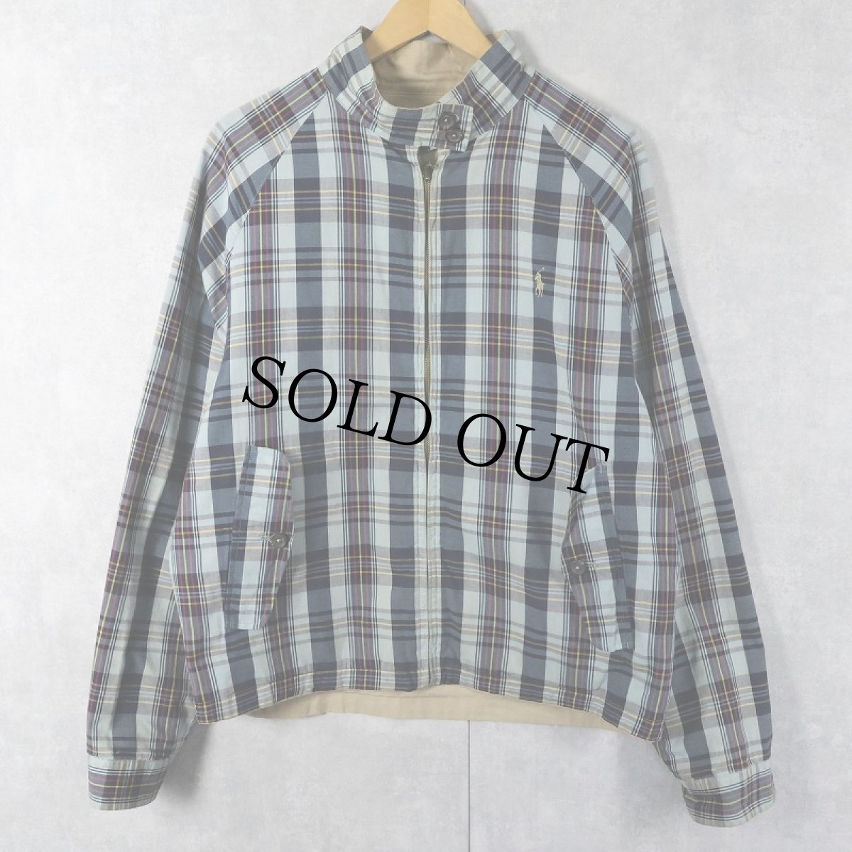 画像1: POLO Ralph Lauren "G-9 TYPE" リバーシブル コットンスイングトップ L (1)