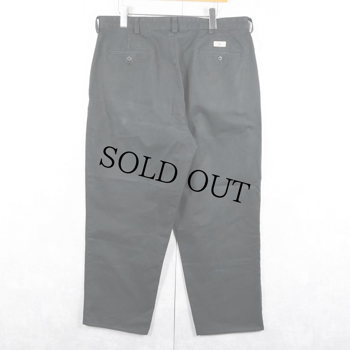 画像2: POLO Ralph Lauren "ANDREW PANT" 2タック コットンチノトラウザーズ BLACK W31 (2)