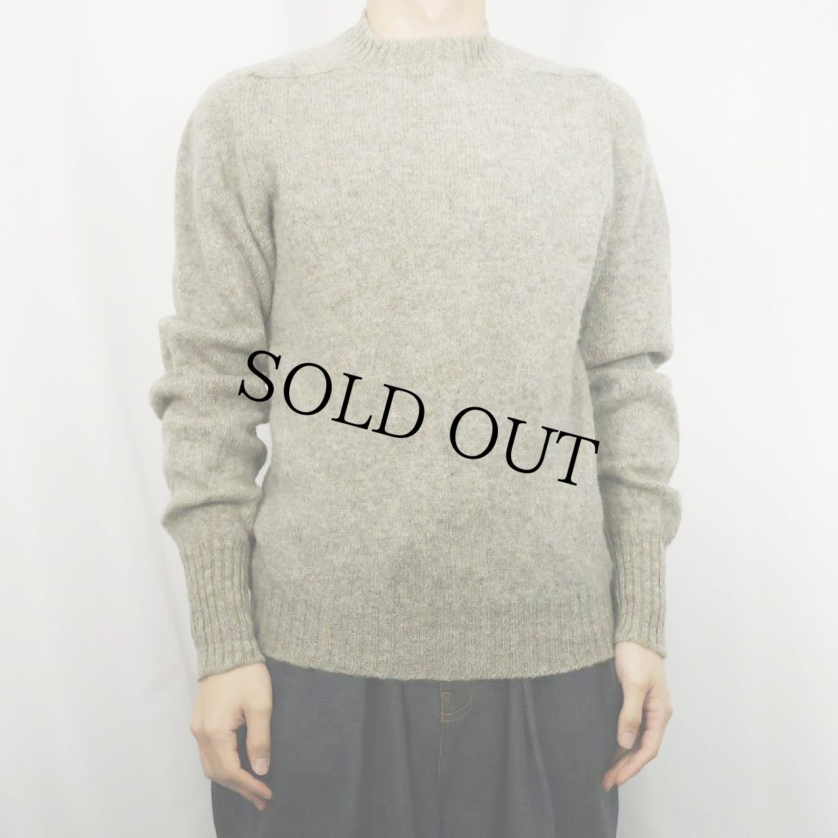 画像2: 70's PENDLETON ミックスカラー モックネックウールニットセーター M (2)