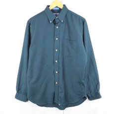 画像1: 70's PENDLETON USA製 "Country Traditionals" ヘリンボーン織り ウールボタンダウンシャツ M (1)