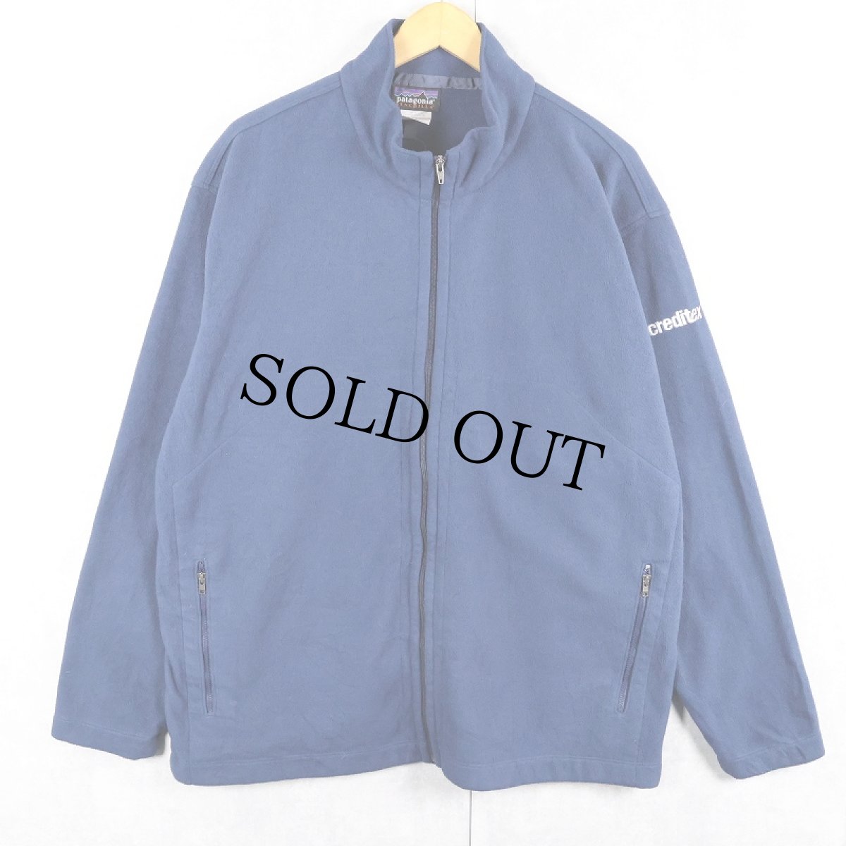 画像1: 2000's Patagonia 刺繍入り マイクロシンチラフリースジャケット NAVY XL (1)