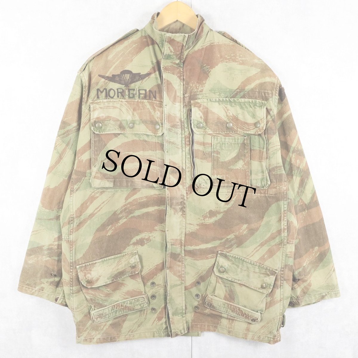 画像1: 50〜60's FRENCH ARMY リザードカモ TAP47/56 HBT パラトルーパージャケット (1)