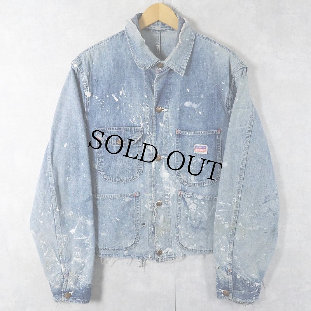 画像1: 50's PENNEY'S BIG MAC ペンキペイント デニムエンジニアジャケット (1)