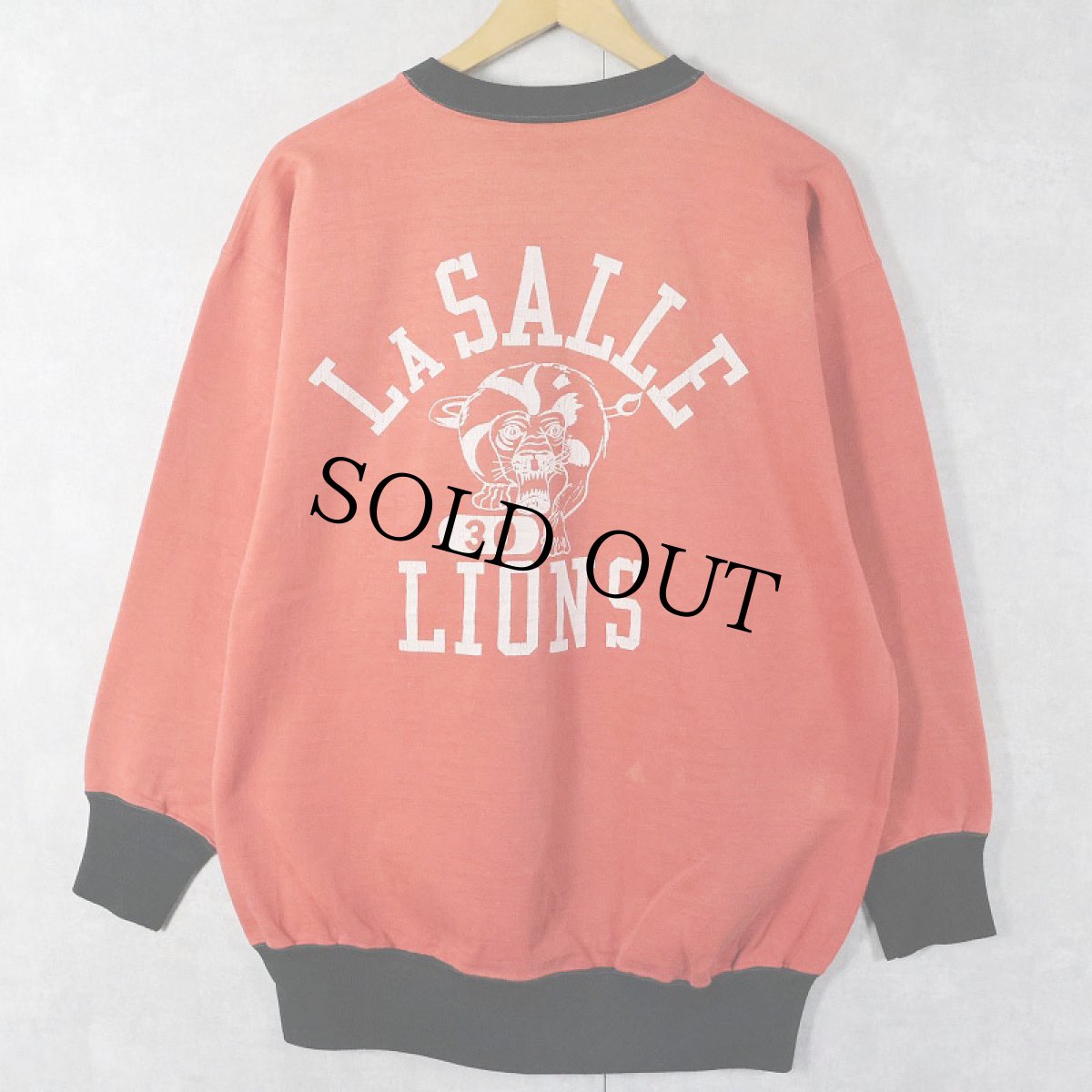 画像1: 50〜60's "LASALLE LIONS" プリントレーヨンスウェット (1)