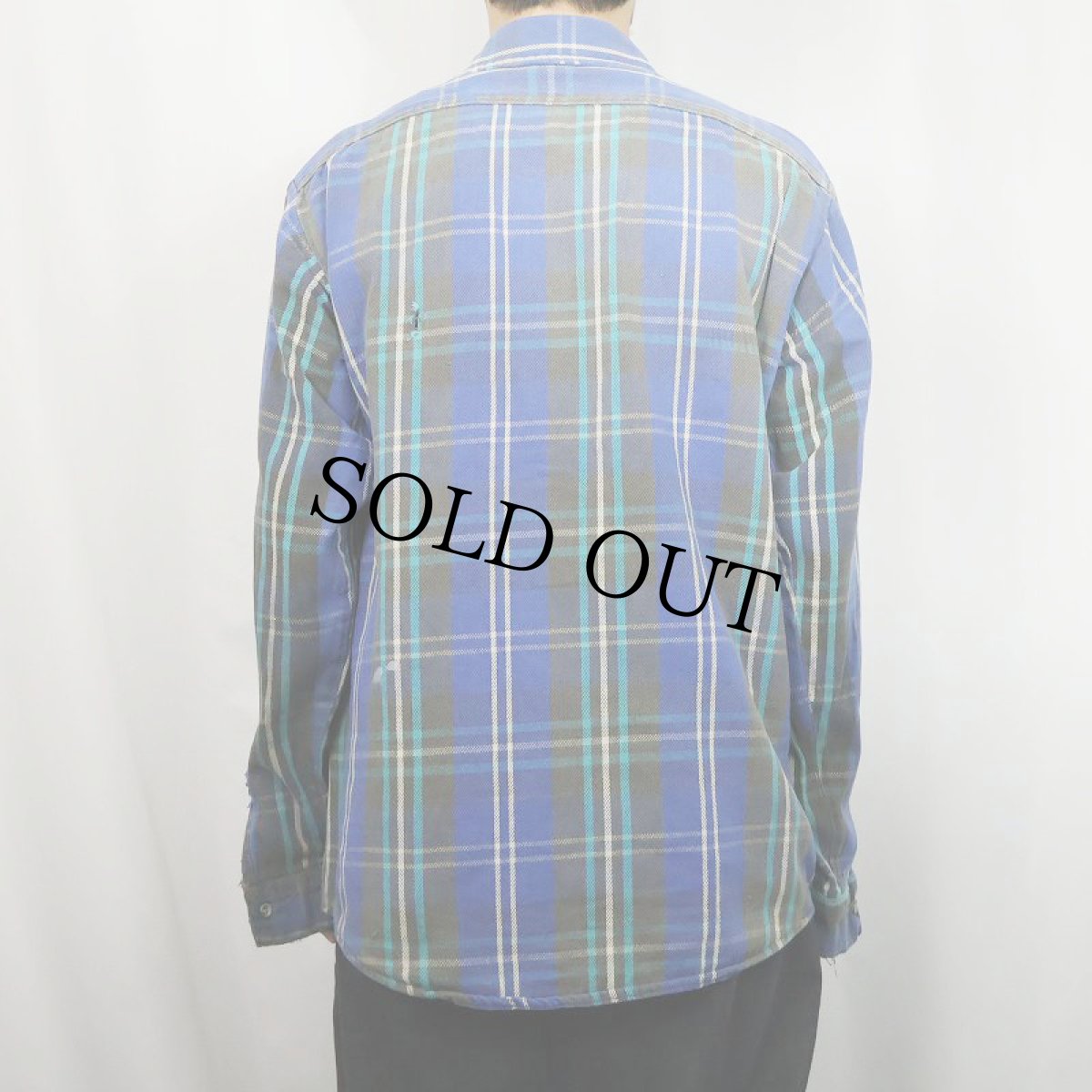 画像3: 90's FIVE BROTHER チェック柄 ヘビーネルシャツ L (3)