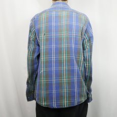 画像3: 90's FIVE BROTHER チェック柄 ヘビーネルシャツ L (3)