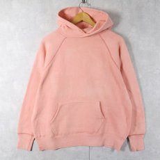 画像1: 60's 脇下三角ガゼット 無地ラグランスウェットフーディー (1)