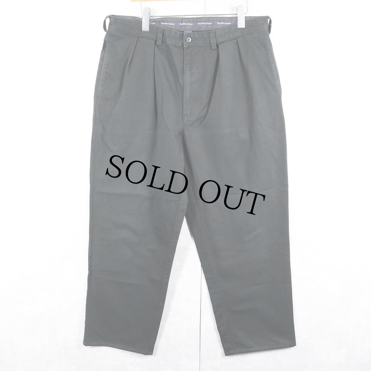 画像1: POLO Ralph Lauren "ANDREW PANT" 2タック コットンチノトラウザーズ BLACK W31 (1)