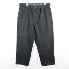 画像1: POLO Ralph Lauren "ANDREW PANT" 2タック コットンチノトラウザーズ BLACK W31 (1)