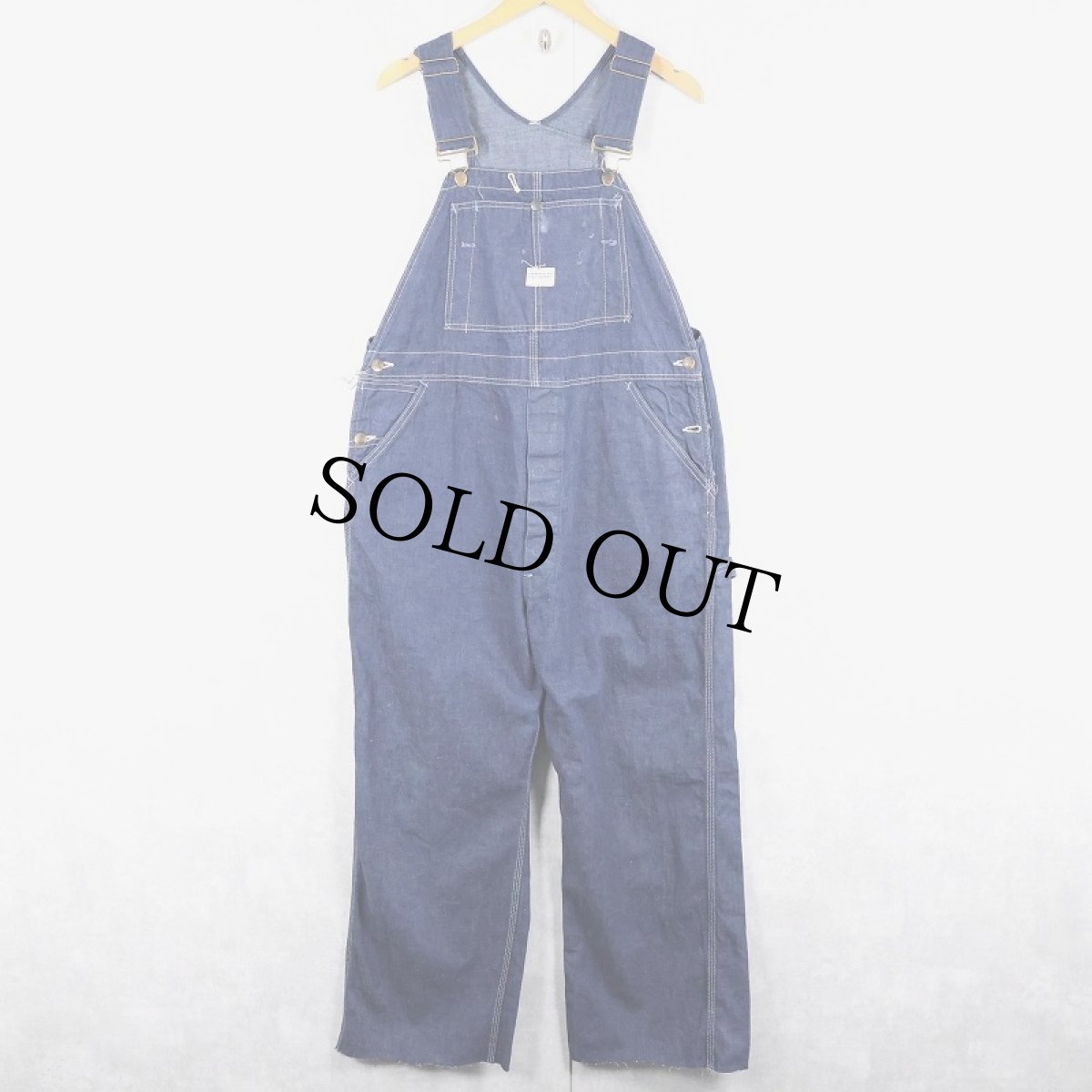 画像1: 60's HERCULES バットダイ デニムオーバーオール (1)