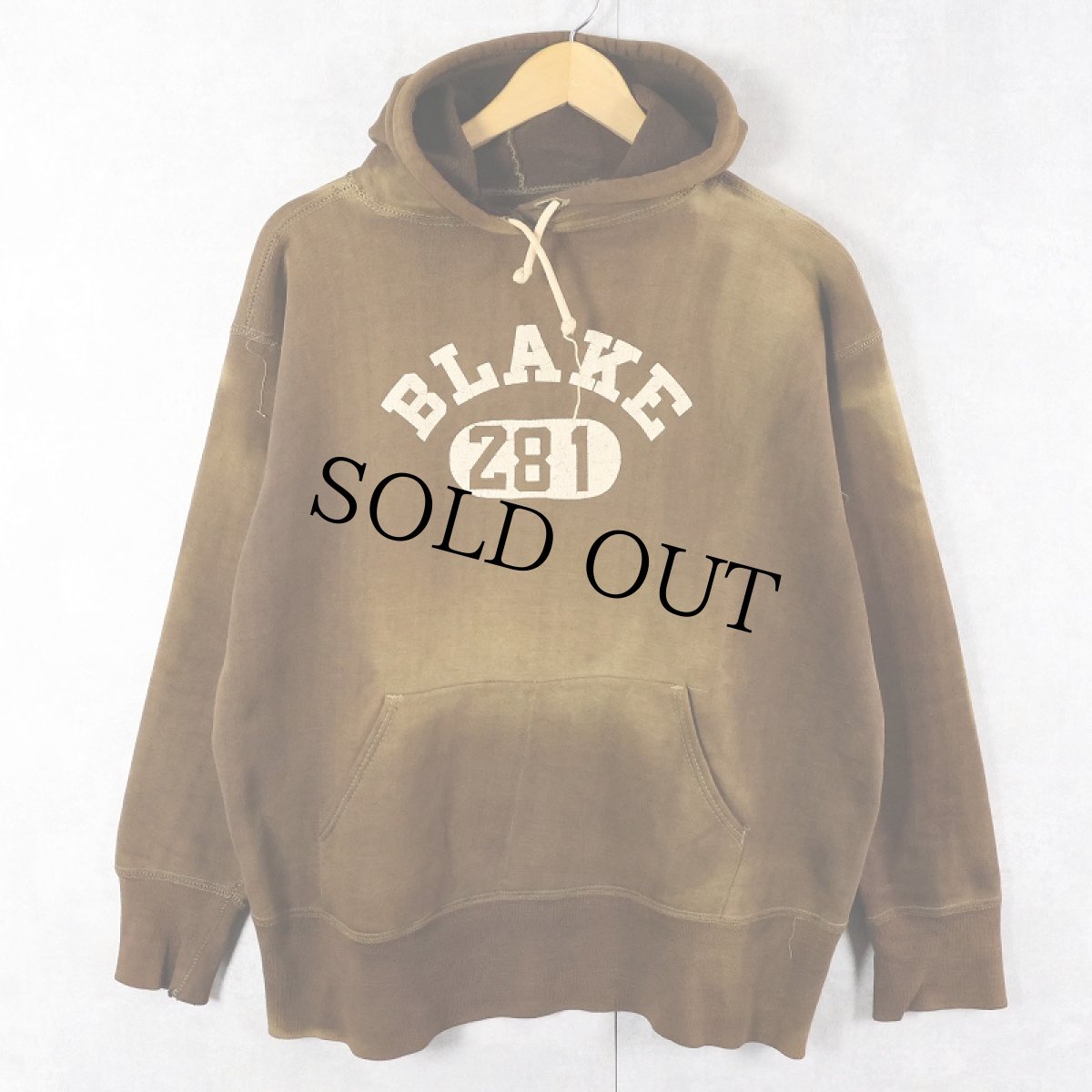 画像1: 50's "BLAKE" ラバープリントスウェットフーディー (1)