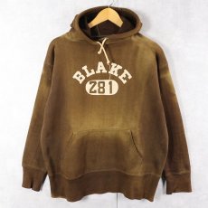 画像1: 50's "BLAKE" ラバープリントスウェットフーディー (1)