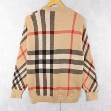 画像2: BURBERRY ノバチェック柄 ウールニットセーター (2)
