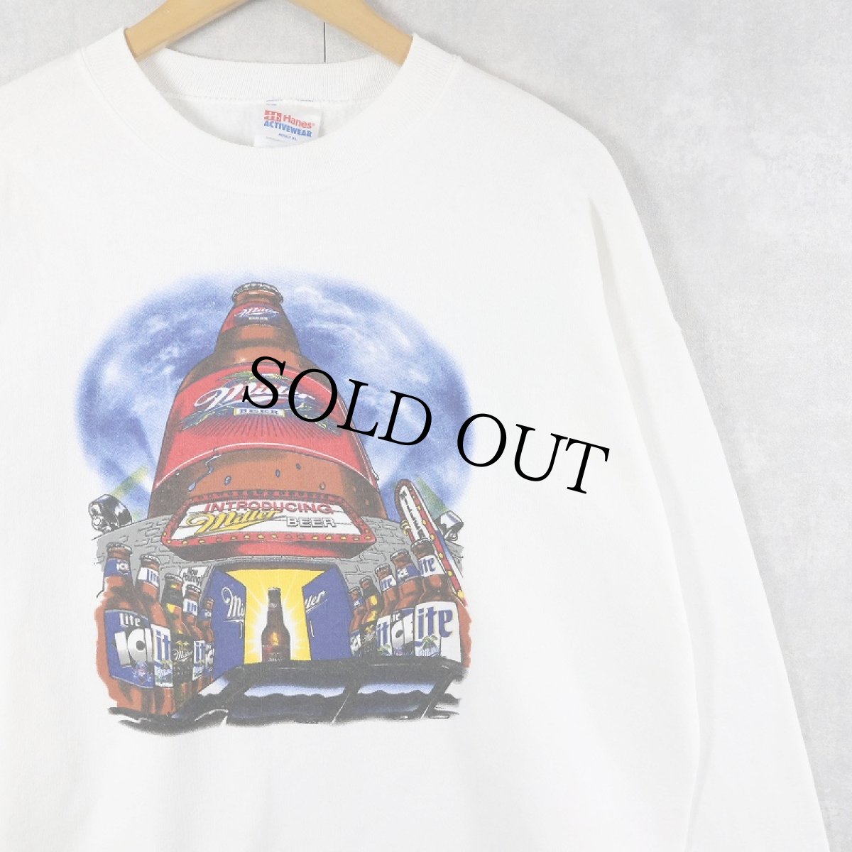 画像1: 90's Miller USA製 ビールメーカー プリントスウェット XL (1)