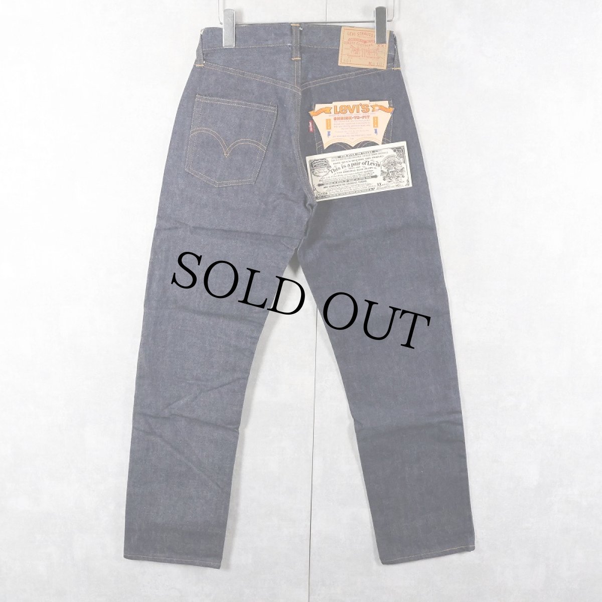 画像3: 60's LEVI'S 501 BIGE USA製 デニムパンツ DEADSTOCK W25 (3)