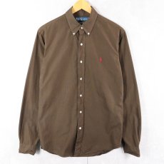 画像1: Ralph Lauren "CUSTOM FIT" コットンボタンダウンシャツ M (1)