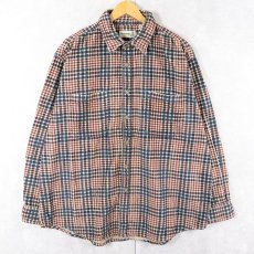 画像1: 90's Fieldmaster チェック柄 プリントコーデュロイシャツ XL (1)