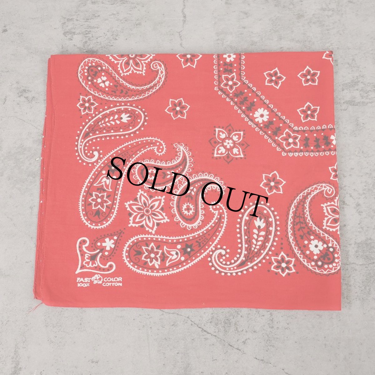 画像1: 60's エレファントブランド ペイズリー柄 バンダナ 上鼻 (1)