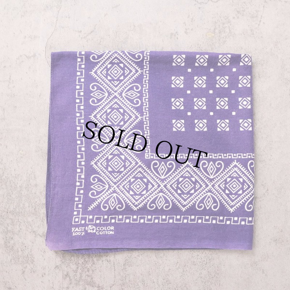 画像1: 60's エレファントブランド 総柄 バンダナ 上鼻 (1)