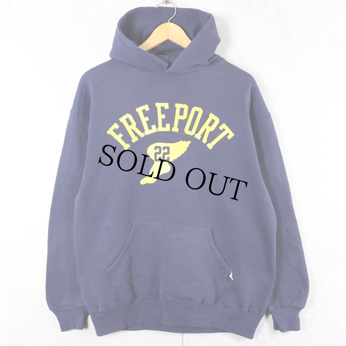 画像3: RUSSELL ATHLETIC "FREEPORT" ウイングフット プリントスウェットフーディー NAVY (3)