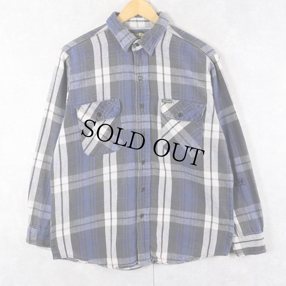 画像1: 80's OSH KOSH チェック柄 ヘビーネルシャツ (1)