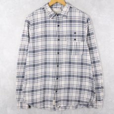 画像1: Ralph Lauren DENIM&SUPPLY チェック柄 ガンパッチ付き ライトネルシャツ L (1)