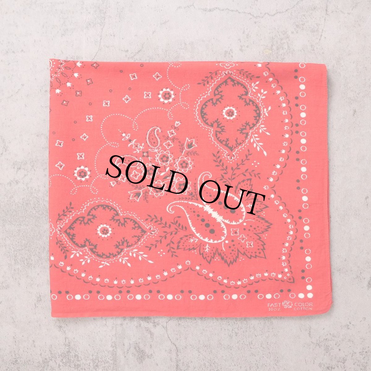 画像1: 60's エレファントブランド ペイズリー柄 バンダナ 上鼻 (1)