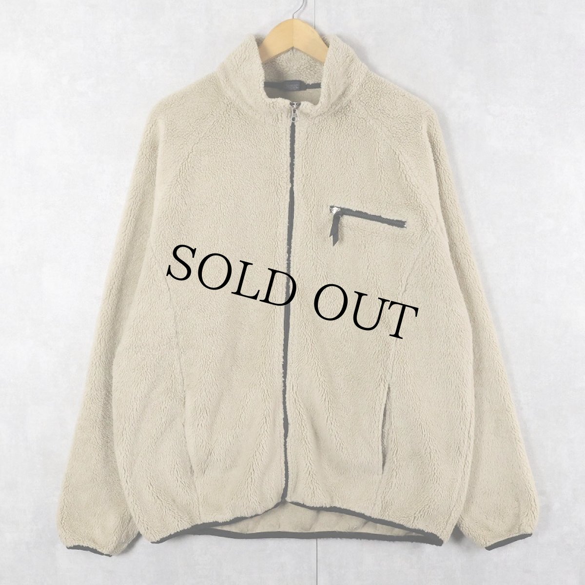 画像1: 90's LANDS' END USA製 ボアフリースジャケット L (1)