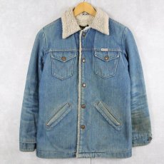 画像1: 70's Wrangler USA製 裏ボア デニムランチコート (1)