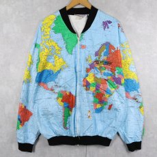 画像1: 90's TY-BREAKERS USA製 世界地図柄 ペーパージャケット (1)
