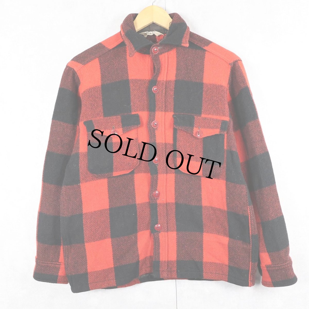 画像1: 60's Woolrich バッファローチェック柄 ウールジャケット SIZE15 (1)
