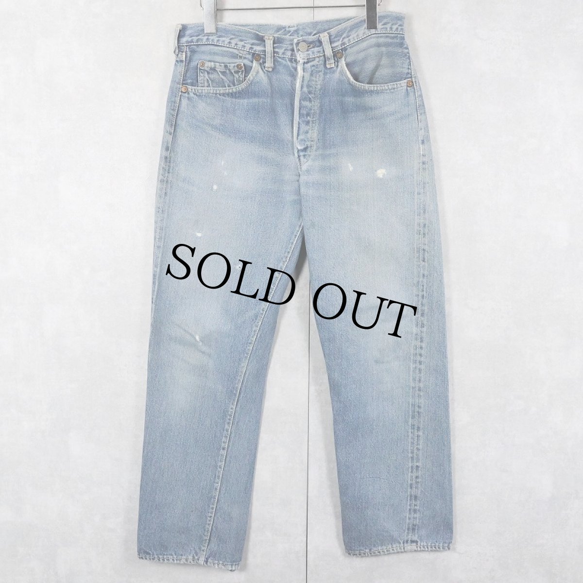 画像1: 50〜60's LEVI'S 501XX "ギャラ入り&オフセット" 紙パッチ デニムパンツ W31 (1)