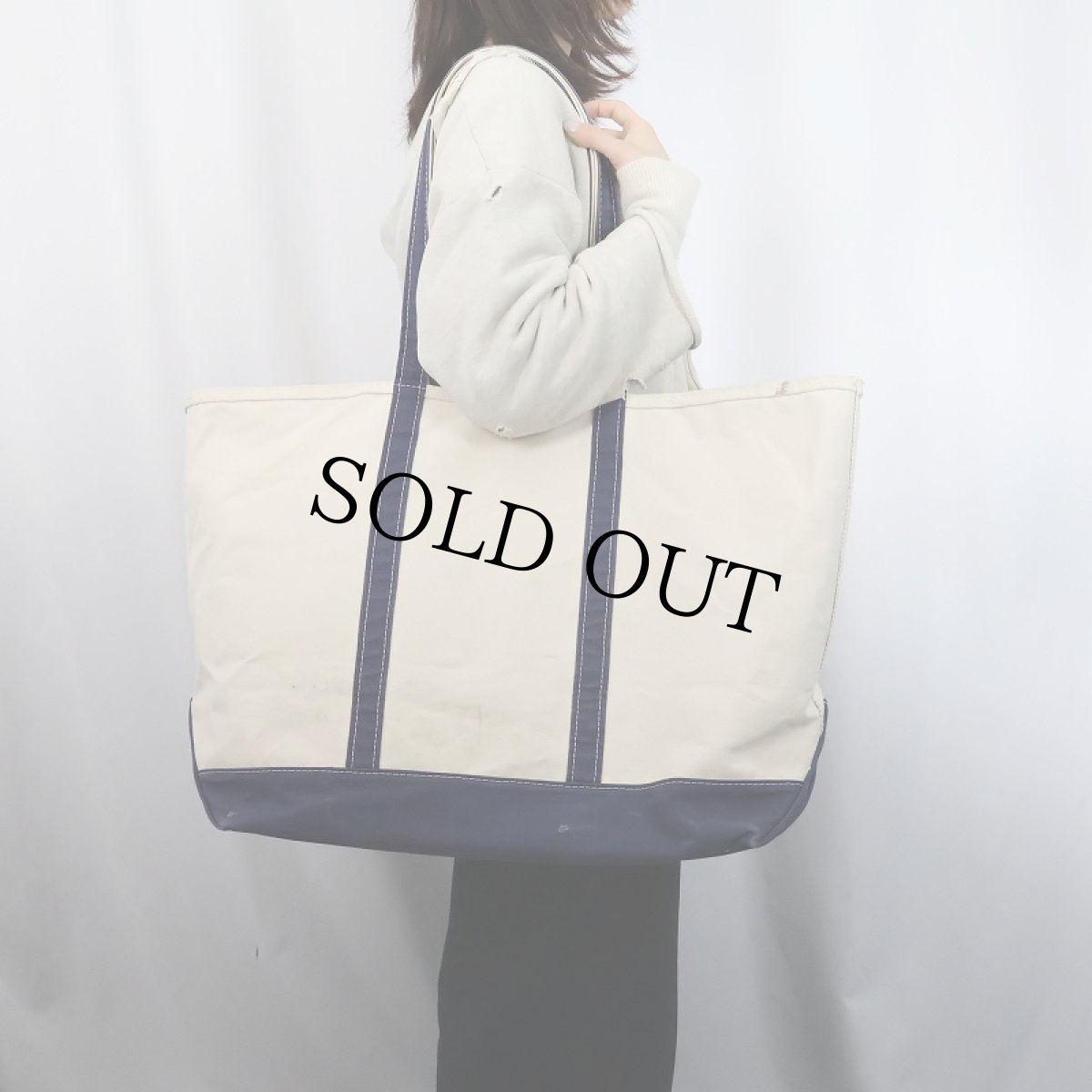 画像2: 90's L.L.Bean USA製 "BOAT AND TOTE" ジップトップ キャンバストートバッグ XLARGE (2)