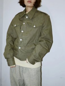 画像1: 50's BRITISH ARMY グリーンデニム BATTLEDRESS JACKET SIZE9 (1)