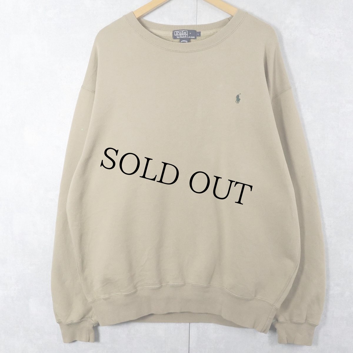 画像1: POLO Ralph Lauren ロゴ刺繍スウェット L (1)