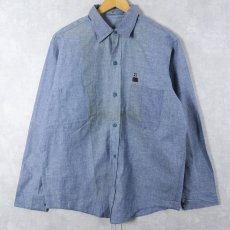 画像1: 50〜60's U.S.NAVY シャンブレーシャツ SIZE16 (1)