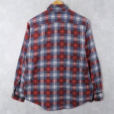 画像2: 70's MONTGOMERY WARD チェック柄 プリントネルシャツ M (2)