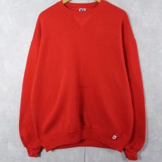 画像1: 90's RUSSELL ATHLETIC USA製 前V 無地スウェット XL (1)
