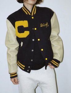 画像1: 60's Reed Sportswear チェーン刺繍 ウール×レザー スタジャン (1)