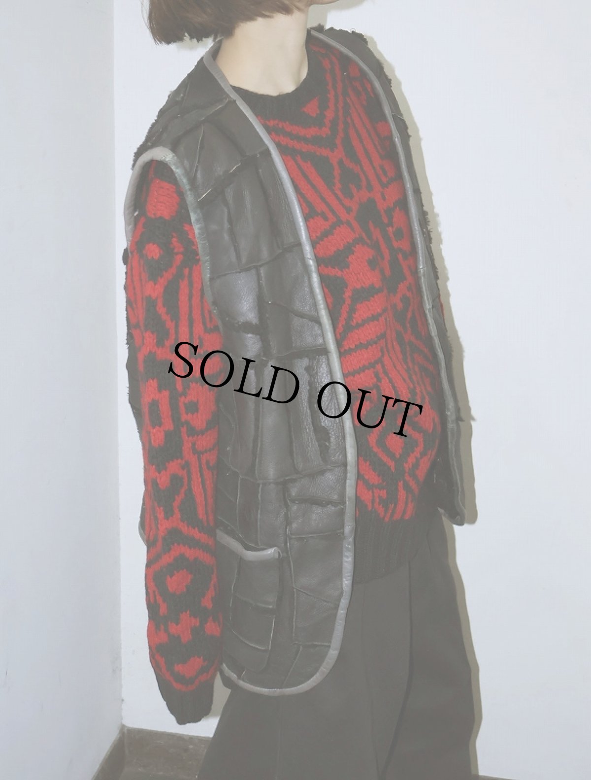 画像1: 90's〜 Ralph Lauren "HAND KNIT" ネイティブ柄 ウール ハンドニットセーター  (1)