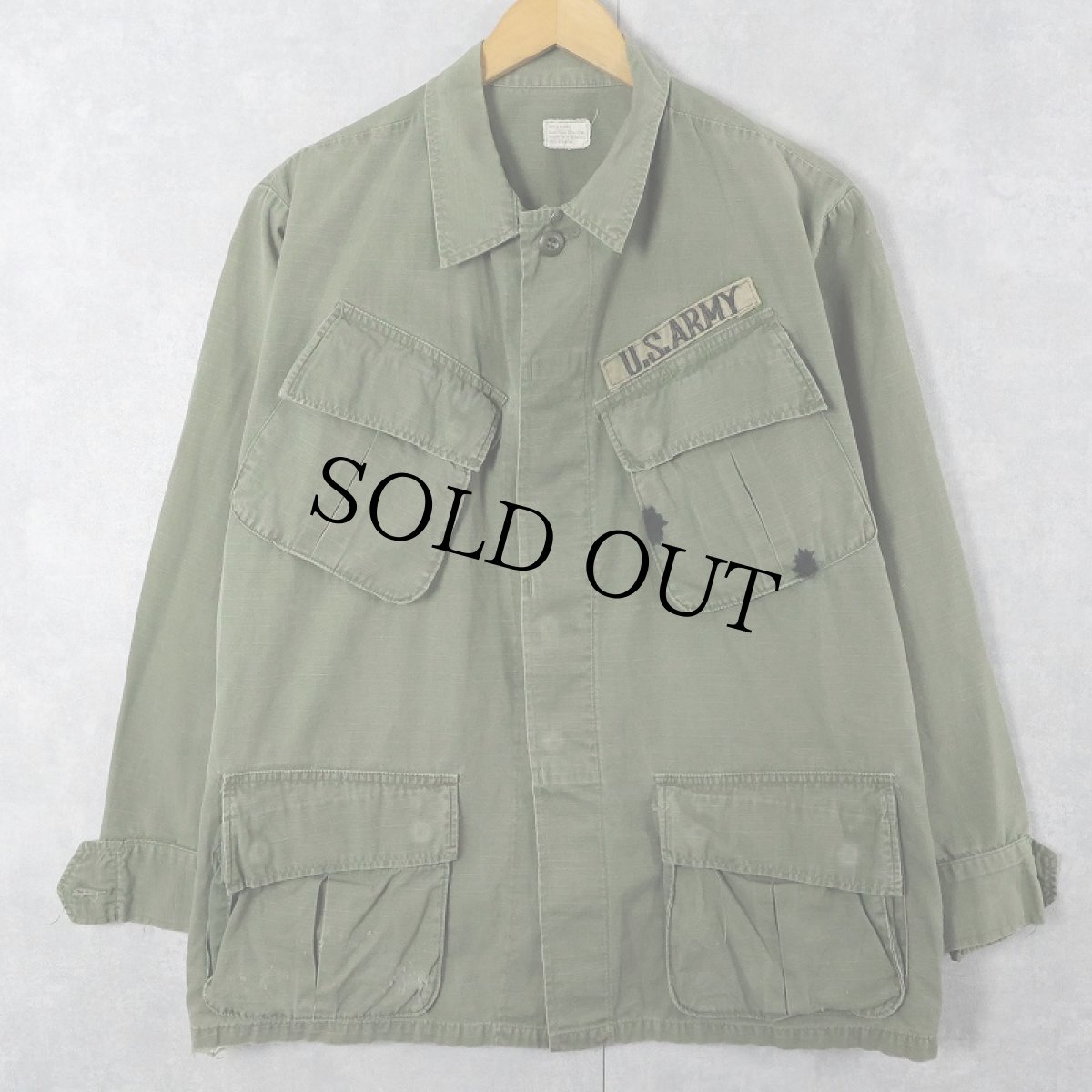 画像1: 60's U.S.ARMY ジャングルファティーグジャケット 5th SMALL-SHORT (1)