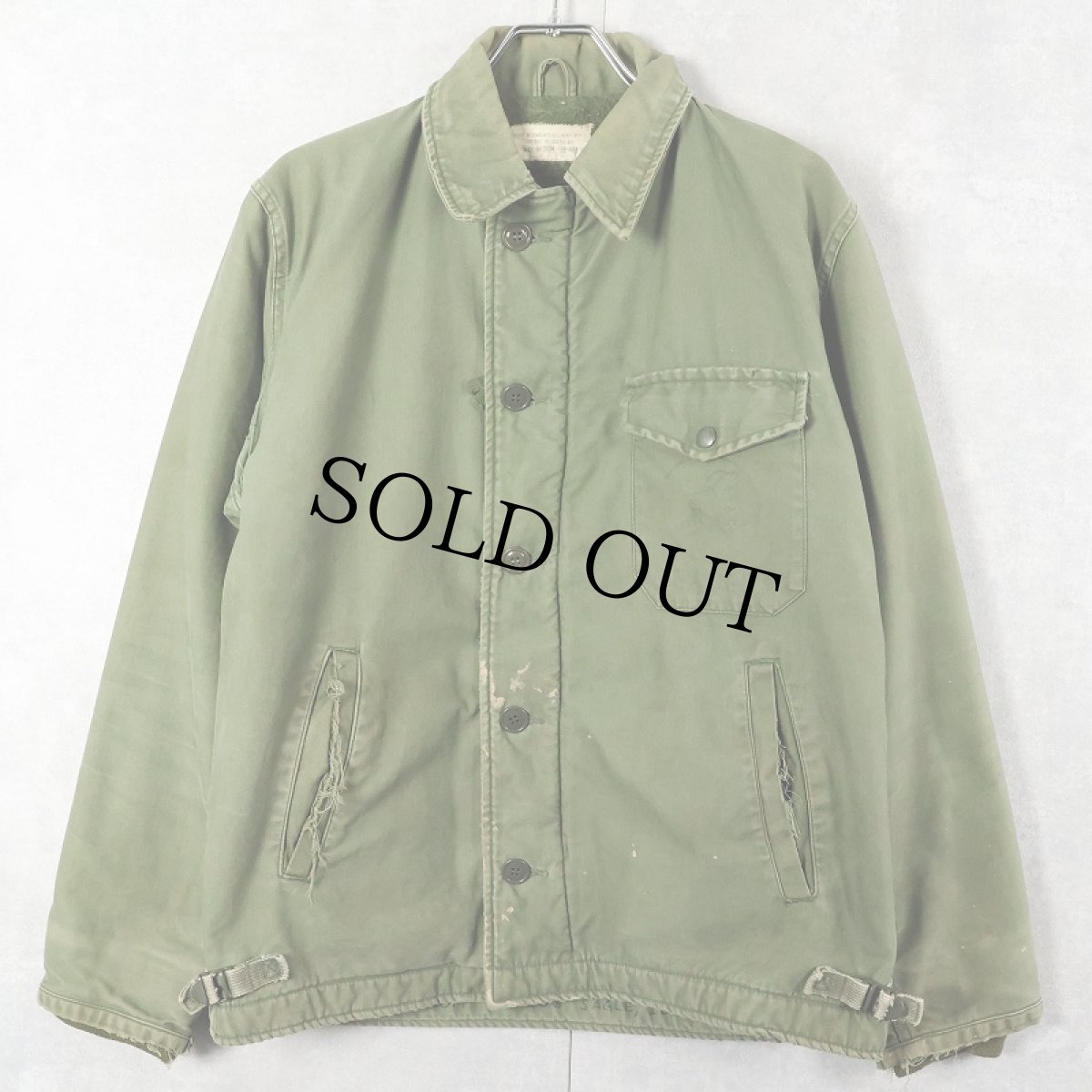 画像1: 60〜70's U.S.NAVY A-2 初期型 "U.S. Naval Reserve Forces" パッチ付き デッキジャケット MEDIUM (1)