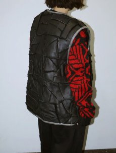 画像1: パッチワーク ムートンベスト (1)