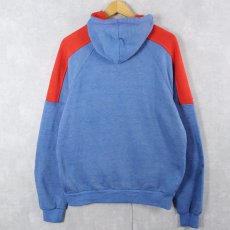 画像2: 90's NIKE 銀タグ ロゴ刺繍 スウェットジップパーカー L (2)