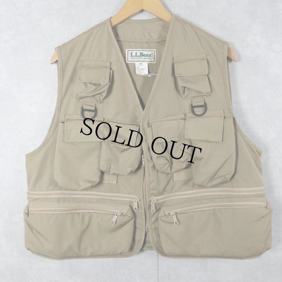 画像1: 80〜90's L.L.Bean フィッシングベスト M (1)